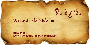 Valuch Ádám névjegykártya